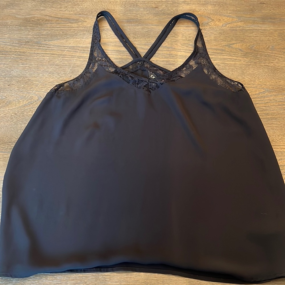 Express lace strap tank top